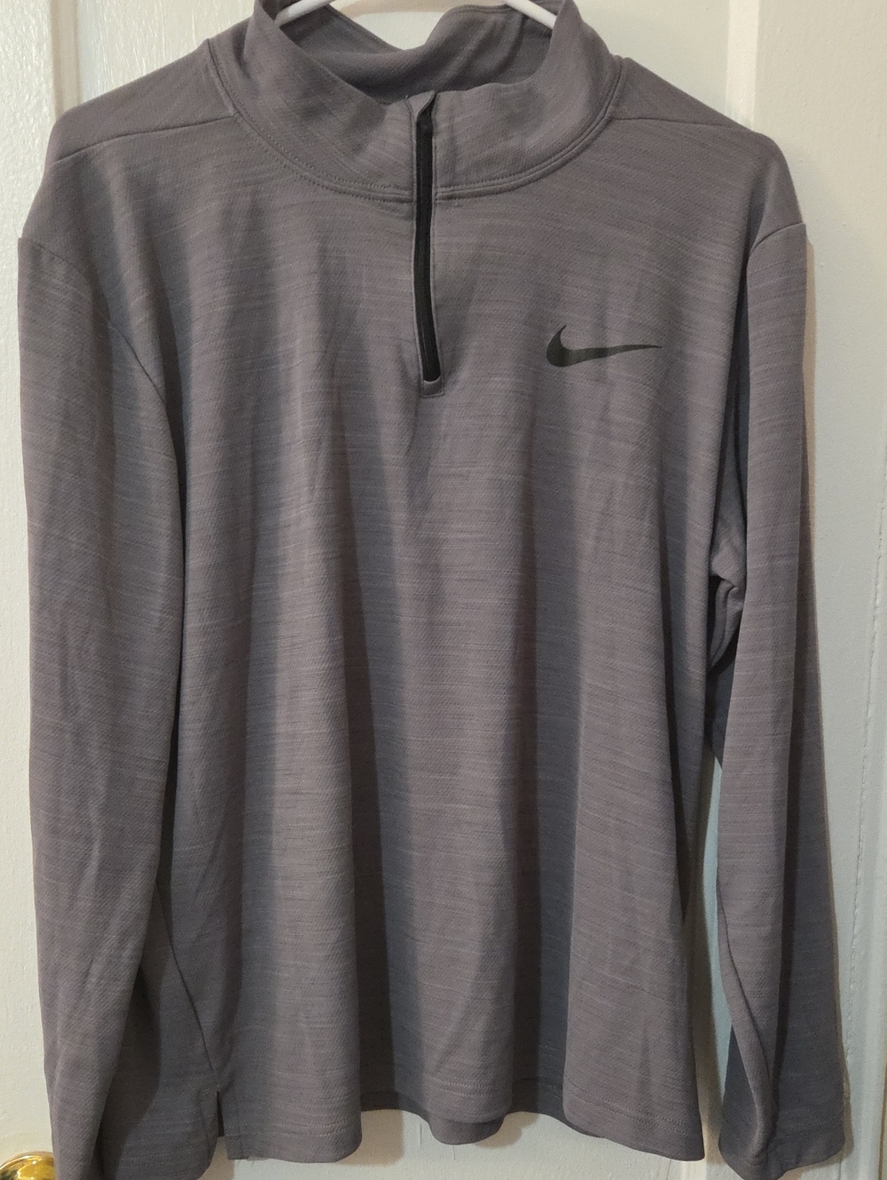 Gray Nike Dri Fit Large Quarter Zip Pullover